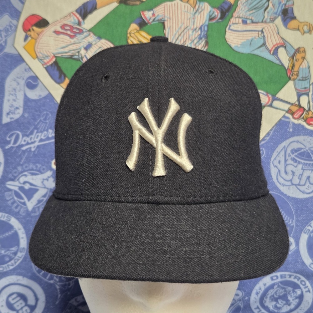 Vintage New York Yankees Hat 7 New Era 5950 90s Diamond Collection Wool Cap USA